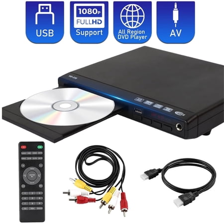 DVD Player for TV, Simple DVD Player with AV Output and Remote Control for Movies and Music