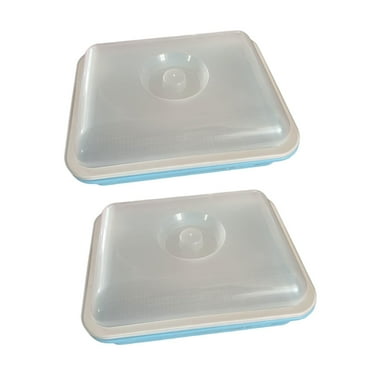 2x bandeja de germinación de semillas de jardín, Kit de germinación de semillas de , gran capacidad con tapa, contenedor de germinación Azul