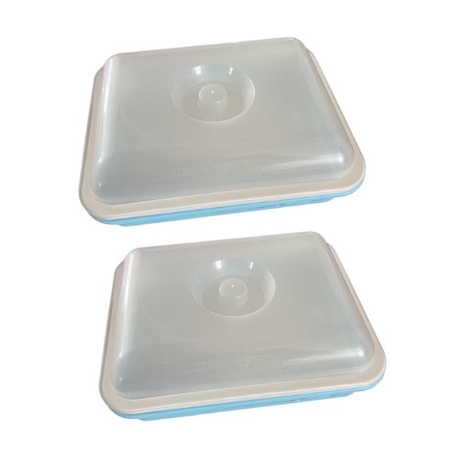 jinwen 2 Pieces Garden Seed Tray PP Seed Sprouting Kit Sprouting Container Blue