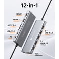 thumbnail image 6 of NOVOO 12-in-1 USB-C Docking Station, Dual Monitor Laptop Hub with 2 HDMI, VGA, 10Gbps USB-C/A Data, 100W PD, SD/TF Card Reader for MacBook, Dell, HP, Lenovo, Surface, 6 of 9