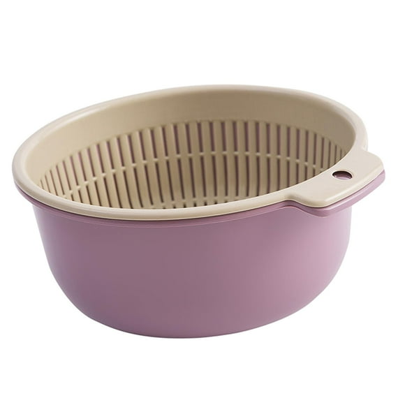 Cesta de drenaje Perfecl para lavado de verduras rojo grande