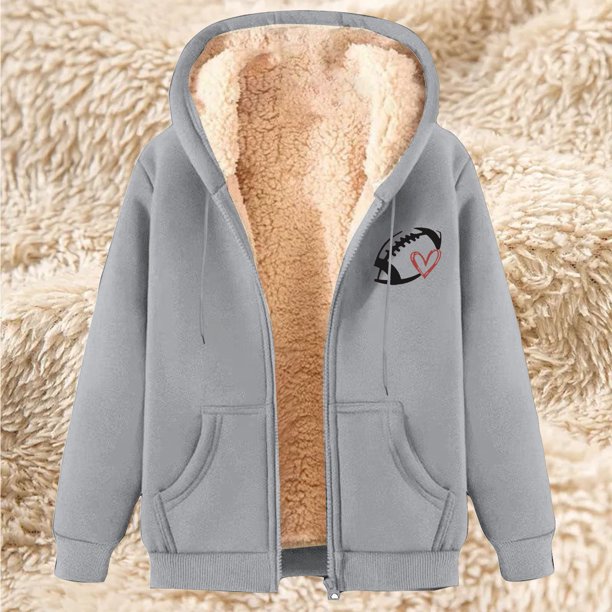 Chaqueta y sudadera informal con capucha de manga larga para mujer, con estampado de moda, de polar y capucha