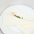 thumbnail image 2 of Efavormart 5 Pack | Ivory 200 GSM Premium Polyester Dinner Napkins, Seamless Cloth Napkins - 20"X20", 2 of 5
