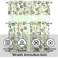 thumbnail image 6 of Fall Thanksgiving Kitchen Curtains Valances and Tiers 3 Piece Set,White Blue Pumpkin Maple Leaves Leaf Farmhouse Cute Rod Pocket Kitchen Cafe Curtain Over Sink Window for Autumn Decor 36 Inch, 6 of 6