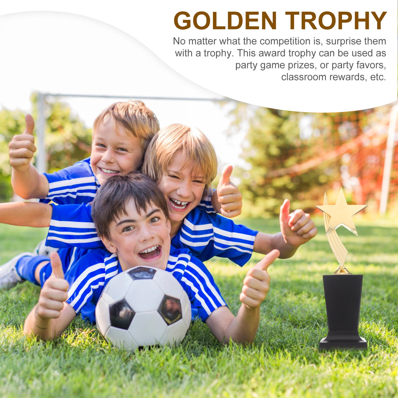 Masteelf 1PC Design Award Trophy Resin Reward Prizes Decor Gift Awards Trophy for Sports Competition Games
