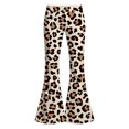 thumbnail image 4 of Kids Girls School Uniform Flare Pants Dress Bottoms Leopard Lightweight Kids Pants Girls Trousers 5-6T, 4 of 6
