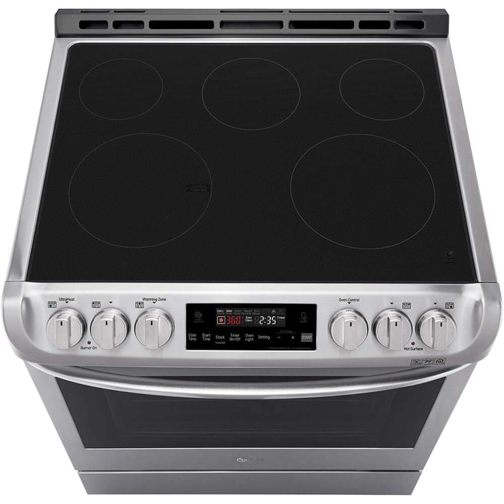 warming zone on stove lg
