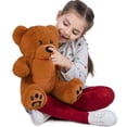 thumbnail image 5 of WOWMAX Giant Teddy Bear Daney Cuddly Stuffed Plush Animals Daney Teddy Bear Toy Doll for Birthday Christmas Dark Brown 10 Inches, 5 of 5