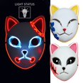 thumbnail image 2 of Anime Demon Slayer Kimetsu No Yaiba máscara LED accesorios de Cosplay Sabito Kamado Tanjirou Makomo máscaras de fiesta de Halloween Gao Jinjia LED, 2 of 2