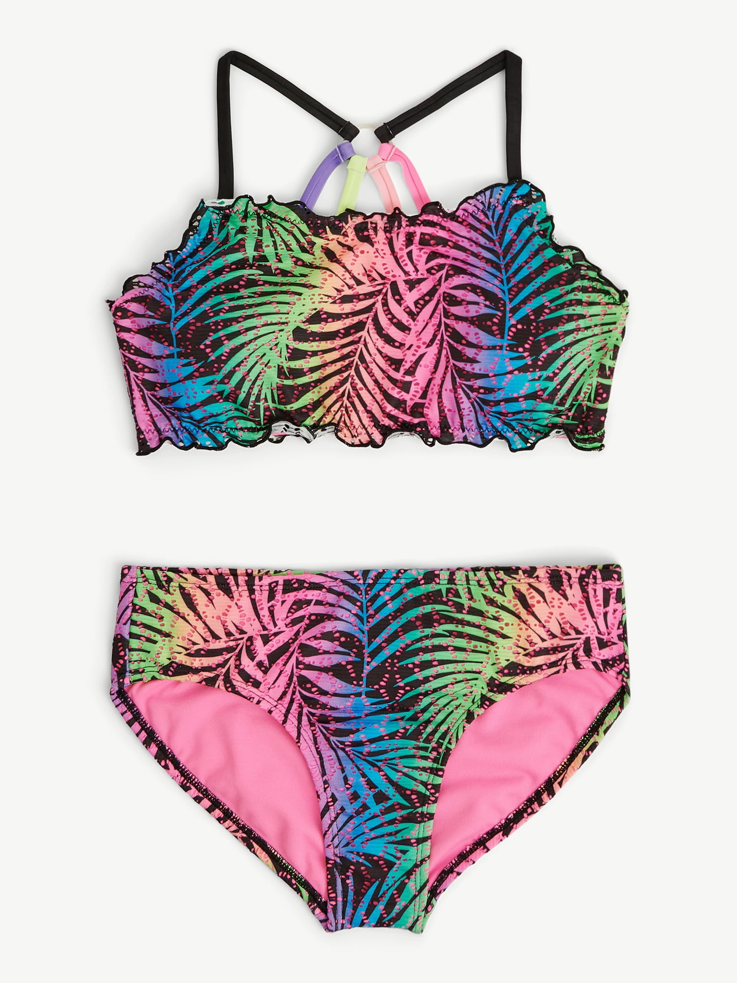 Justice Girls Two Piece Crochet Bikini Swimsuit, sizes XS-XL