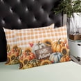 thumbnail image 4 of Orange Pumpkins Fall Throw Pillow Cover 12 x 20 Inch Decorative Pillow Cover Plaid Thanksgiving Botanical Checkered Lumbar Pillowcase Seasonal Rectangle Cushion Case for Couch Sofa Bed Living Room, 4 of 7