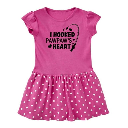 

Inktastic I Hooked Pawpaw s Heart with Fishing Rod Gift Baby Girl Dress