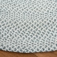 thumbnail image 3 of SAFAVIEH Braided Geraldine Checkered Polyester Reversible Area Rug, Silver/Ivory, 4' x 4' Round, 3 of 7