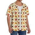 thumbnail image 2 of Honeii Thanksgiving Turkeys for Men's Short-Sleeved Button-Up Collared Shirt Featuring A Pocket, Perfect for Beach Vacations, And Travel Adventures.-Small, 2 of 5
