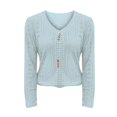 thumbnail image 3 of HLKJKLS Long Sleeve Shirts For Women V Neck Long Sleeve Loose Button Top Polyester Spandex Casual Blue S-Xxl, 3 of 5