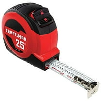 CRAFTSMAN Tape Measure, Self-Lock, 25-Foot (CMHT37225S),Red/Back