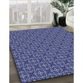 thumbnail image 3 of Ahgly Company Machine Washable Indoor Round Transitional Sky Blue Area Rugs, 4' Round, 3 of 7