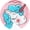 Baby Pink - Blue Hair Unicorn, variant on Astropic Eye Patch for Kids | Cotton & Silk Eyepatch| Girls Eye Patch for Glasses | Childrens Eye Patch for Lazy Eye, Amblyopia (Right Eye, Rainbow)