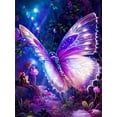 thumbnail image 1 of DIY Diamond Art Painting Flower Butterfly Fantasy Full Square/Round Embroidery Mosaic Rose Cross Stitch New Arrivals X1030Square 25x25cm Gao Jinjia LED, 1 of 2