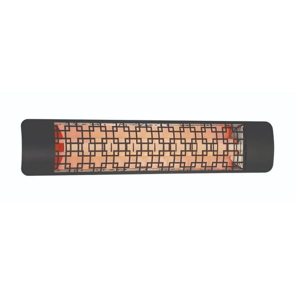 Eurofase Heating - 5000 Watt Electric Infrared Dual Element Heater-480 Voltage-Black Finish-Brix Decorative Fascia