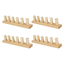 Dualoai Chunky Knitting Loom Gifts Beginners Yarn Craft Portable Wooden Blanket Loom 4 Piece