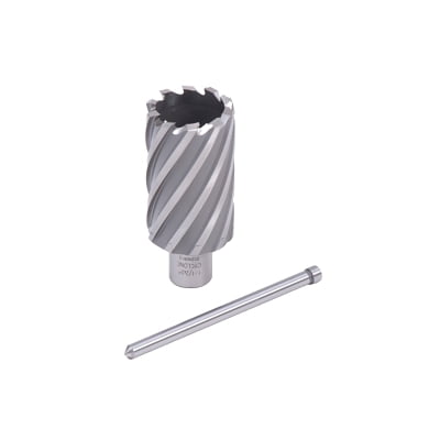

Cyclone HSS Premium Grade Annular Cutter 3/4 in dia x 2 in Depth 3/4 in Weldon Shank Includes Pilot Pin | Bundle of 2 Each