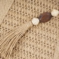 thumbnail image 7 of NexTorq Large Straw Beach Tote Bags for Women Woven Boho Handmade Shoulder Handbags for Summer Vacation Travel with Tassels, Khaki, 7 of 7
