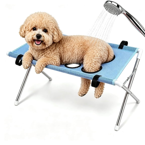 Dog Bath Hammock Foldable Pet Shower Stand for Small Medium Large Dogs