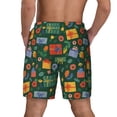 thumbnail image 4 of Uemuo Christmas Gift Pattern Mens Swim Trunks Quick Dry Board Shorts with Mesh Lining, Stretch Beach Shorts Quick Dry No-Chafing Board Shorts-X-Large, 4 of 9