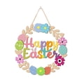 thumbnail image 2 of Easter Wreaths for Front Door Bunny Welcome Wood Sign Door Hanger Spring Decorations Easter Hanging Plaque Rabbit Sign Decorations for Home Shop Garden, 2 of 4