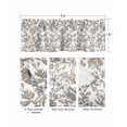 thumbnail image 3 of Brown Flower Curtain Valance for Windows/Living Room/Kitchen/Bathroom/Café, Short Rod Pocket Tier Curtain Window Treatment Panel Vintage Farmhouse Boho Leaf Spring Plant Topper Curtain 60''x18'', 3 of 6