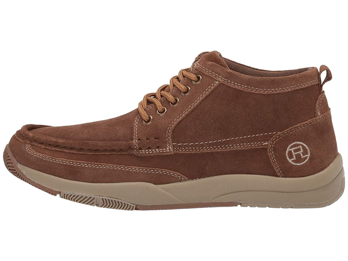 Roper Men\'s Suede Tan Leather All Over High Top Shoe Clear Cut II Nwt Size 10.5 Roper Mens Wilder Leather Slip On Square Toe Shoes, Vintage  main image 2