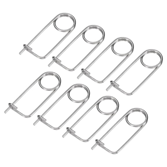 Uxcell 8-Pack Brooch Shape Cotter Safety Pin, M2x29 Stainless Steel Pins Quick Lock Brooch Fastener Heavy Retainer Clips