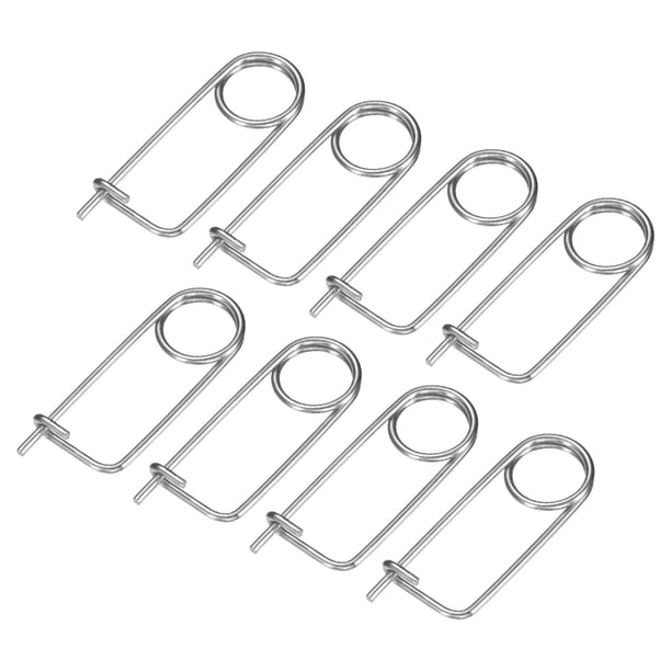 Uxcell 8-Pack Pin de Seguridad de Pasador en Forma de Broche, Pines de Acero Inoxidable M2x29, Sujetadores de Broche de Bloqueo Rápido, Clips Retenedores Pesados