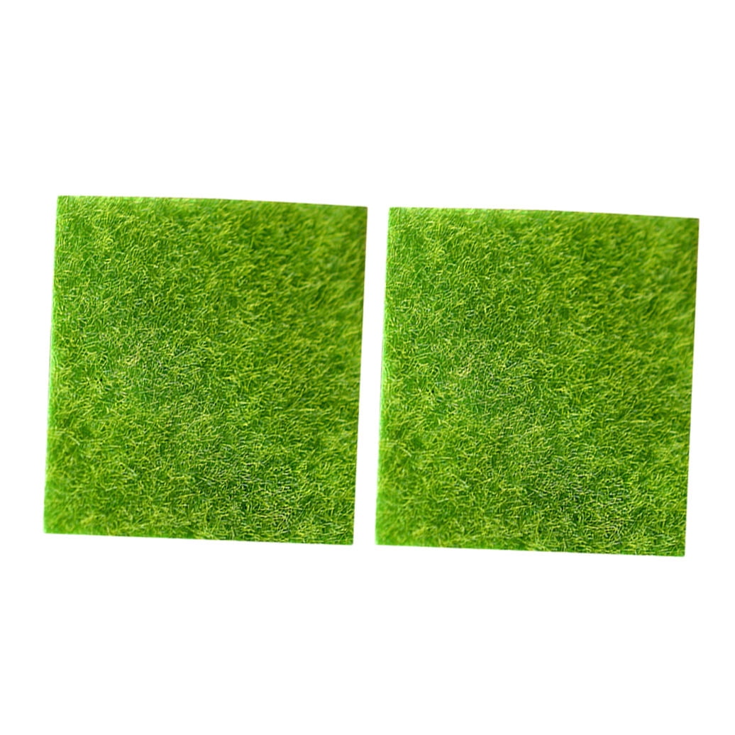MLINS  2 Pcs Simulated Moss Decoration Artificial Garden Grass Ornament Green