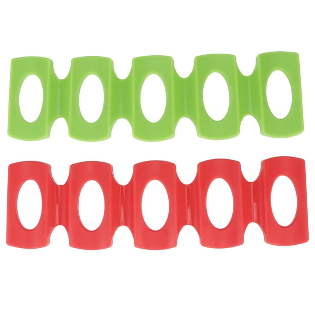 2 apiladores de botellas de silicona para latas de cerveza, vino, refrigerador, rojo y verde