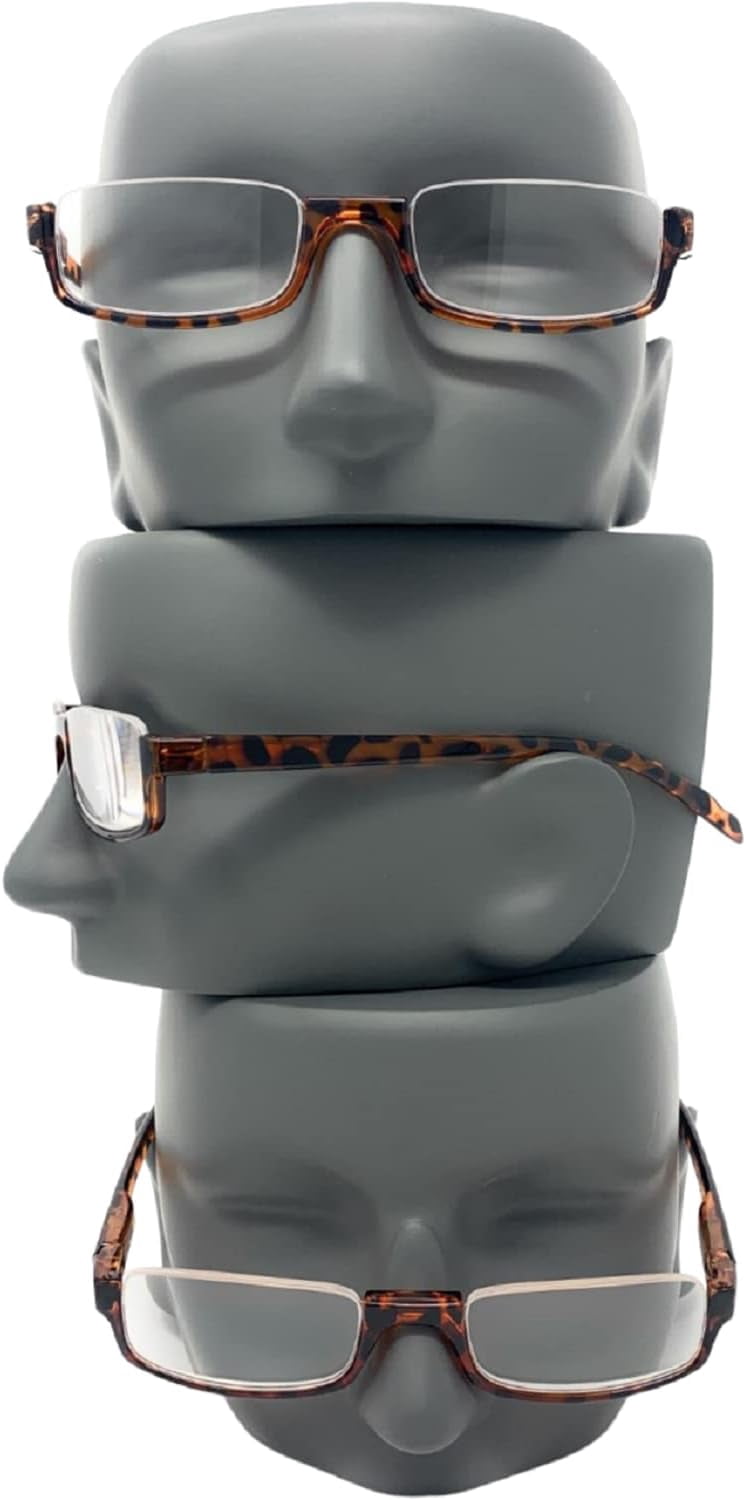 The  Half Frame Reading Glasses, Unisex Half Rim Readers, Half Moon Cheaters