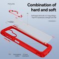 thumbnail image 2 of ELEHOLD Rugged Clear Case for Samsung Galaxy A14 5G 2023 Hybrid Hard PC Crystal Clear Back+Soft TPU Shockproof Design Slim Lightweight Support Wireless Charging - Red, 2 of 8