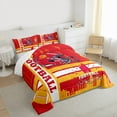 thumbnail image 3 of jejeloiu Rugby Game Loves Bedding Comforter Set,Football Gamer Twin Comforter Sets,Orange Red Bedding Set For Boys Teens,Super Cozy Room Decor Reversible,2 Pieces, 3 of 8