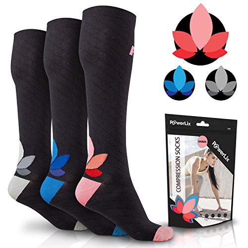 Compression Socks For Women & Men 20-30 mmhg Running Hiking Ski Pregnancy 