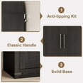 thumbnail image 5 of Soonbuy 71.4in Tall Arched Pantry Cabinet with Doors,Wood Bookcase with 2 Drawers,,Farmhouse Kitchen Cupboard Modern Display Storage Cabinet for Kitchen, Dining Room, Bathroom, 5 of 7