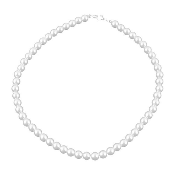 Bridal Jewelry Metal Clasp Round Beads Imitation Pearl Choker Bib Necklace