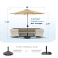 thumbnail image 3 of 10 FT Aluminum Outdoor Patio Umbrella, Fade-Resistant Outdoor Market Table Umbrella with Push Button Tilt, Beige, 3 of 5