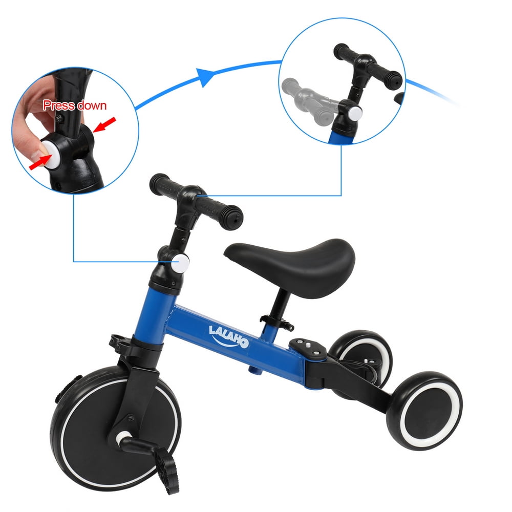 3 in 1 Kids Tricycles, Toddler Baby Bike with Adjustable Seat Height and Removable Pedal 3 in 1 Kids Tricycles, Toddler Baby Bike with Adjustable Seat Height and Removable Pedal
