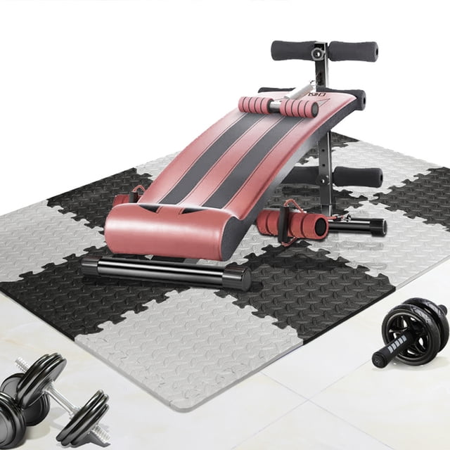 Tapis de Sol pour Gym 12 Pcs Tapis de Sol pour Gym et Tapis de Sol en Mousse pour Gym à la Maison Tapis d'Exercice Dalles de Sol en Mousse Tapis de Sol Emboîtables