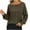 Army Green, variant on Darzheoy Womens Tops Loungewear Pleated Solid Color Pullover Long Sleeve Comfortable T-Shirt Thermal Casual Loose Blouses