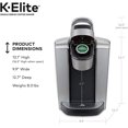 thumbnail image 2 of Keurig C K-Elite Maker, Single Serve K-Cup Pod Brewer, with Iced Coffee Capability, Extra Included, 75oz, Brushed Silver Plus Filter Bundle, 2 of 6