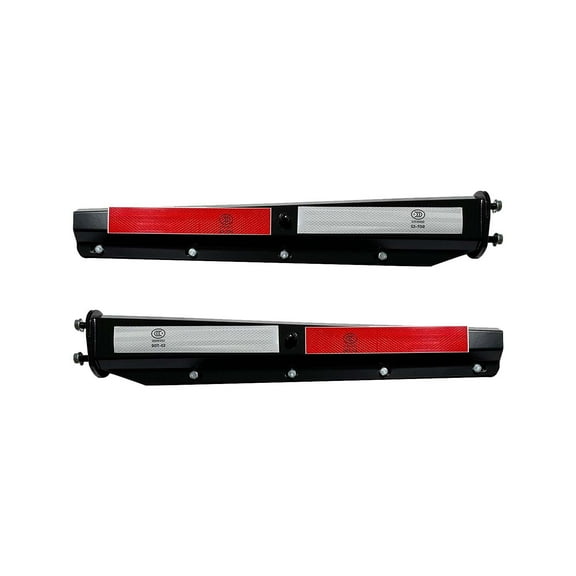 BST BSSP Pair Universal Black HD Splash Mud Guard Mudflaps Bracket Heavy Duty Straight Mud Flaps Hanger for Semi Truck 1-1/8" 1.125" Bolt Pattern Tractors Trailers Freightliner Kenworth Peterbilt