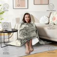 thumbnail image 4 of Cool Grizzly Bear Wearable Blanket Hoodies for Women Men Adults Bear Lovers Soft Warm Mountain Forest Roaring Bears Hooded Blankets for Home Bed Decor Halloween 50x60 Inch, 4 of 5