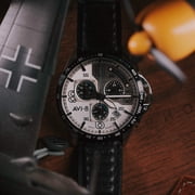 AVI-8 P51 Mustang Blakeslee Stainless Steel 43mm Japanese Quartz Wristwatch